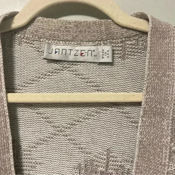 Jantzen vintage  made in USA cotton cardigan vest - Picture 4 of 4